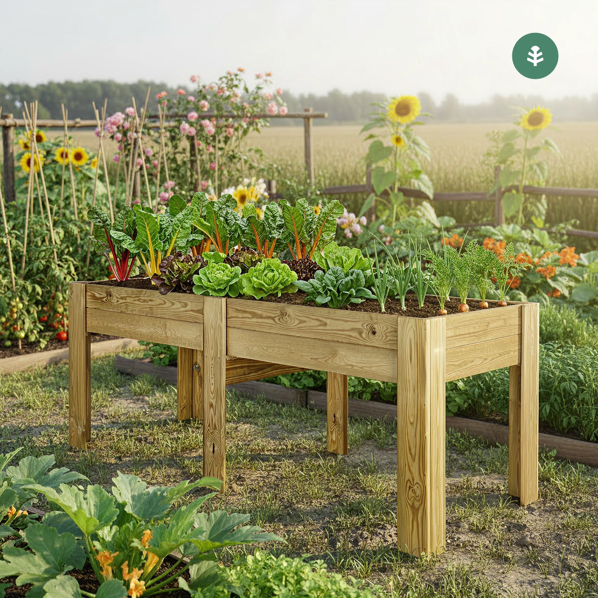 Mesa de Cultivo Huerto XXL80 Planeta Huerto (200X80X80) 270L