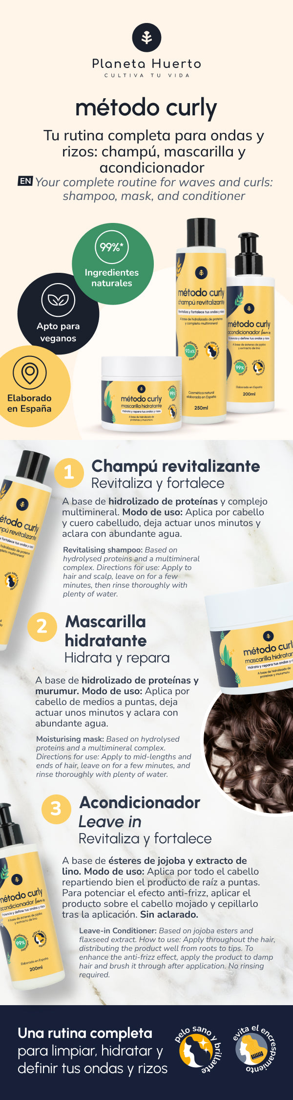 Condicionador Leave-in Planeta Huerto Curly Method 200 ml
