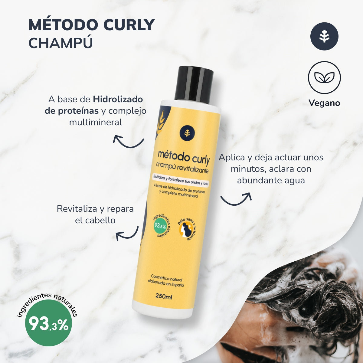 Champô de Proteína Hidrolisada Planeta Huerto Curly Method 250 ml