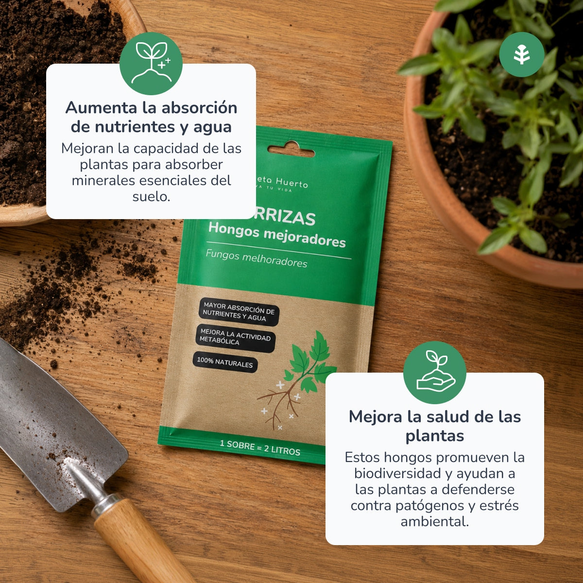 Planeta Huerto Saquetas de Micorrizas para 2 L