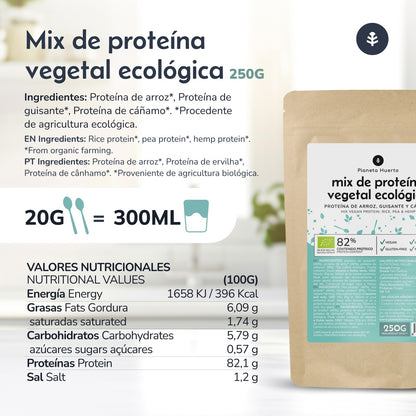 Mix de proteína vegan Planeta Huerto para atletas 250g