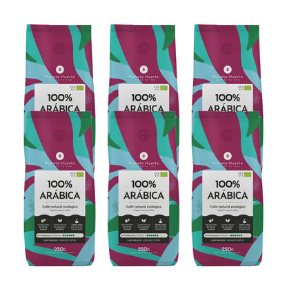 Pack 6x Café molido Eco 100% Arábica Planeta Huerto 250 g