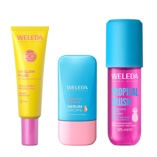 SUNRISE RITUAL 2026 (Bruma Tropical Crush + Booster Hidratante + Fluido Solar Glow SPF30)