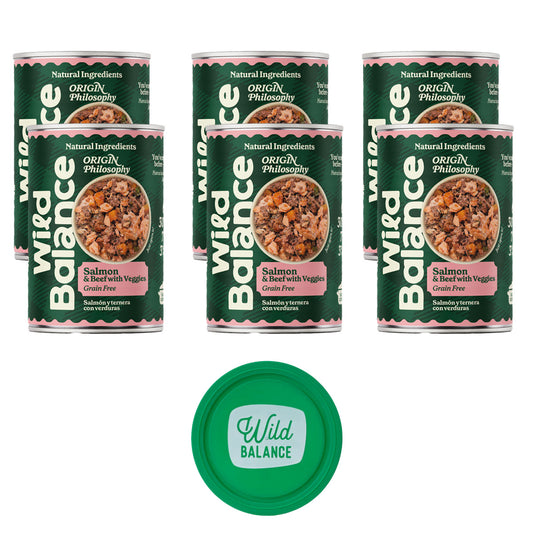 Wild Balance Salmão e Carne Barf Pack para Cães 6 x 400 g