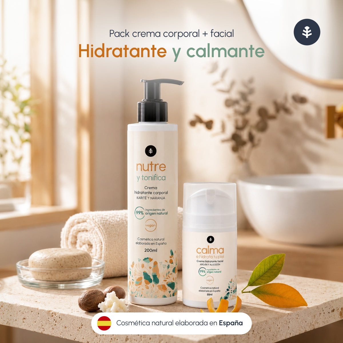 Planeta Huerto Hidratante Facial Argão e Algodão 50 ml
