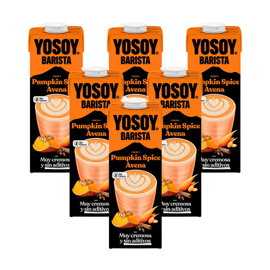 Pack 6x Bebida de Avena Pumpkin Spice Barista YOSOY 1L