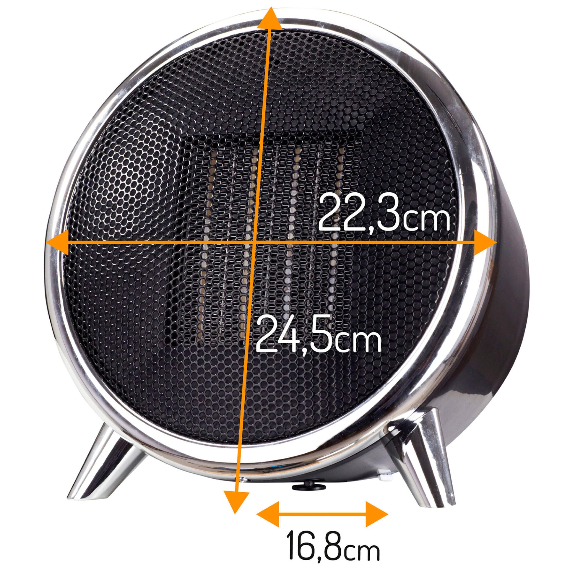 Calefactor Cerámico Led, Portátil, 2 Niveles Potencia, Termostato Automático, Diseño Moderno, Briebe, Ht1129, Negro/plata_4