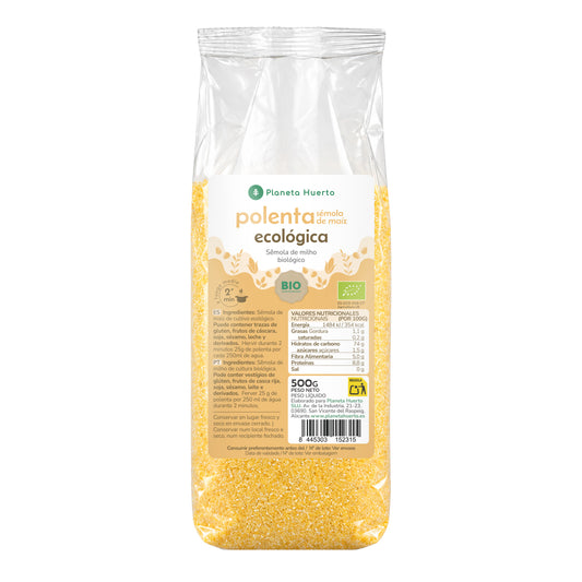 Planeta Huerto ECO Sêmola de Milho Polenta Instantânea 500 g