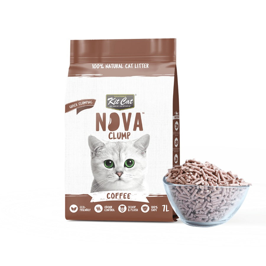 Pack de 6 Kit Cat Arena Eco SoyaClump - Areia para gatos Coffee 7 L