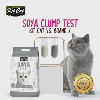 Kit de areia para gatos Eco SoyaClump - Carvão vegetal 7 L
