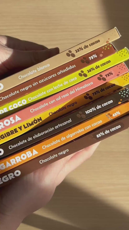 Barra de Chocolate 75% com Sal Rosa dos Himalaias ECO Planeta Huerto 70g