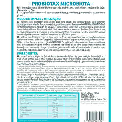 Probiotax Microbiota com probióticos e prebióticos WeBotanix 150 g