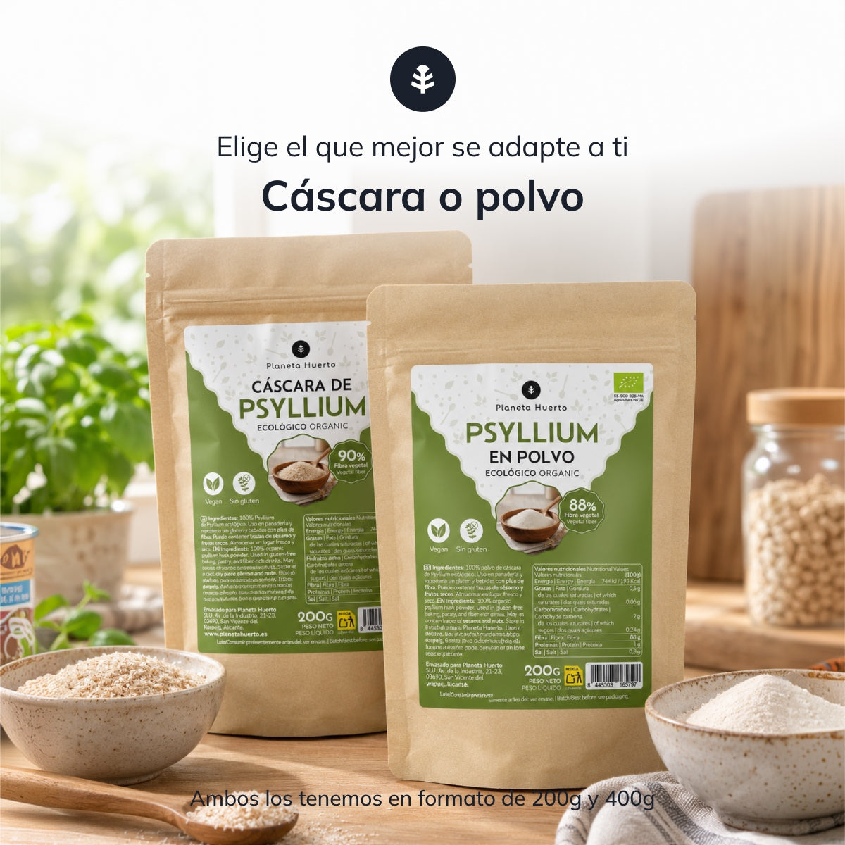 Psyllium em pó Eco Planeta Huerto 200 g