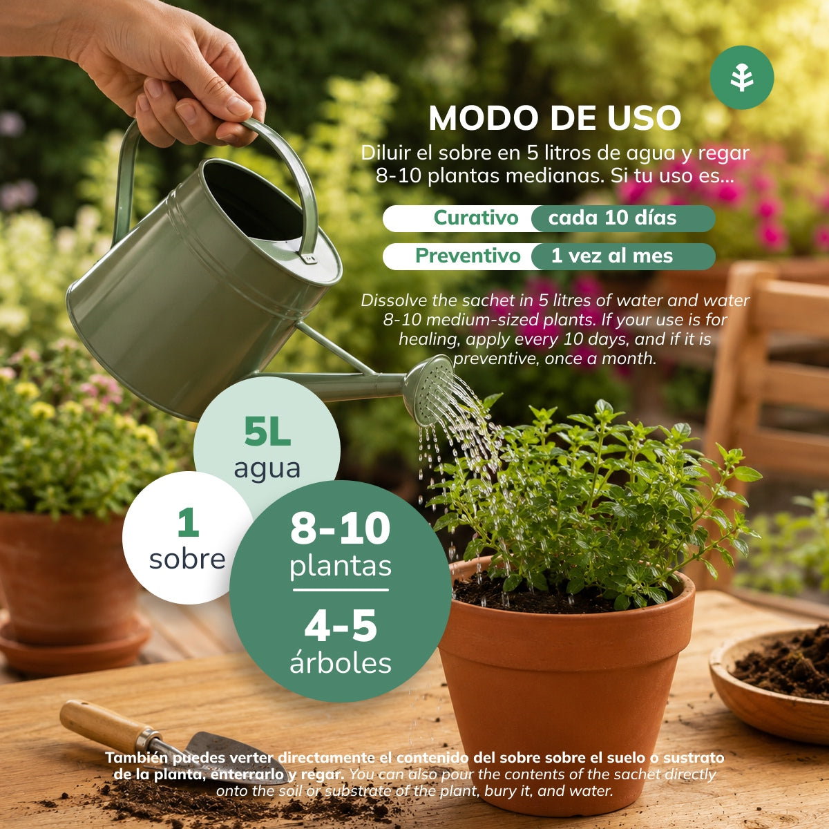 Planeta Huerto Saqueta de Quelato de Ferro para 5 L