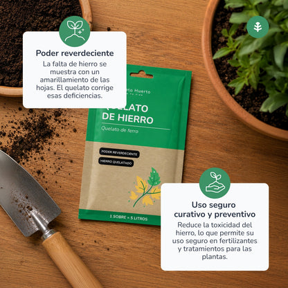 Planeta Huerto Saqueta de Quelato de Ferro para 5 L