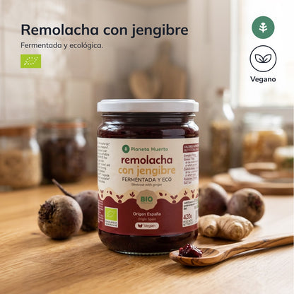 Beterraba fermentada com gengibre Eco Planeta Huerto 420 g 