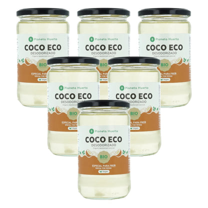 Pack 6x Óleo de Coco Desodorizado ECO Planeta Huerto 500 ml