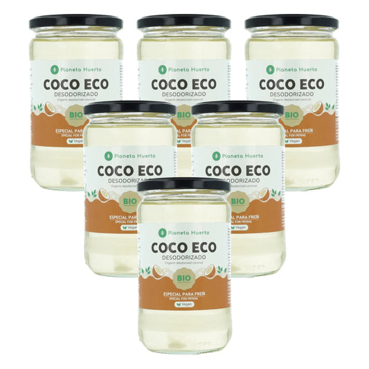 Pack 6x Óleo de Coco Desodorizado ECO Planeta Huerto 500 ml