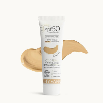 Solar SPF50 ECO Color con ácido hialurónico Dhyanva 50ml