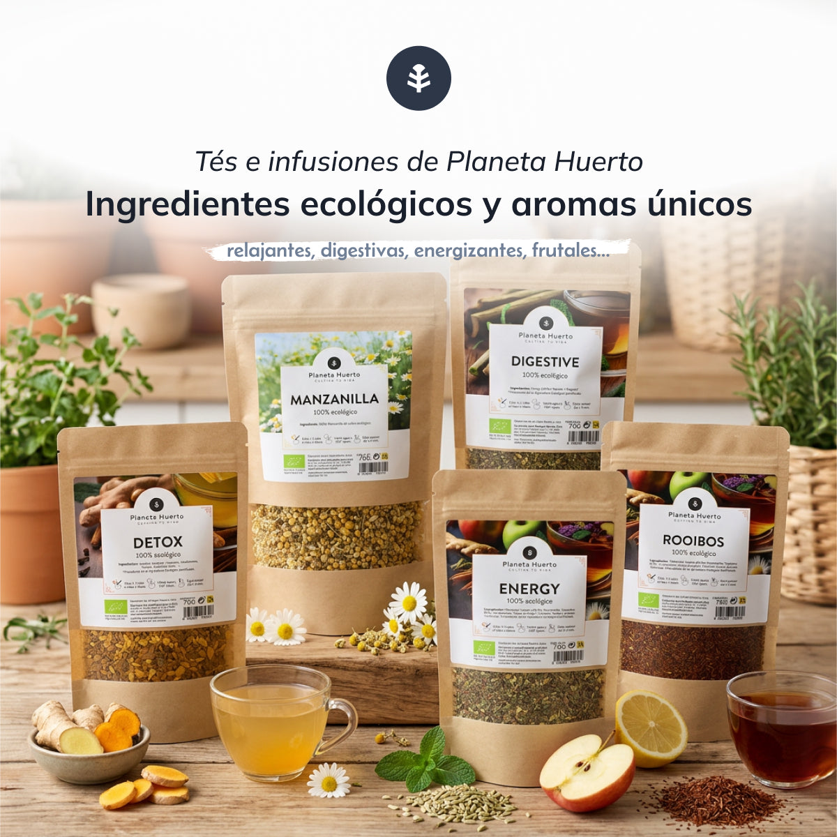 Rooibos Original ECO Planeta Huerto 20 pirâmides