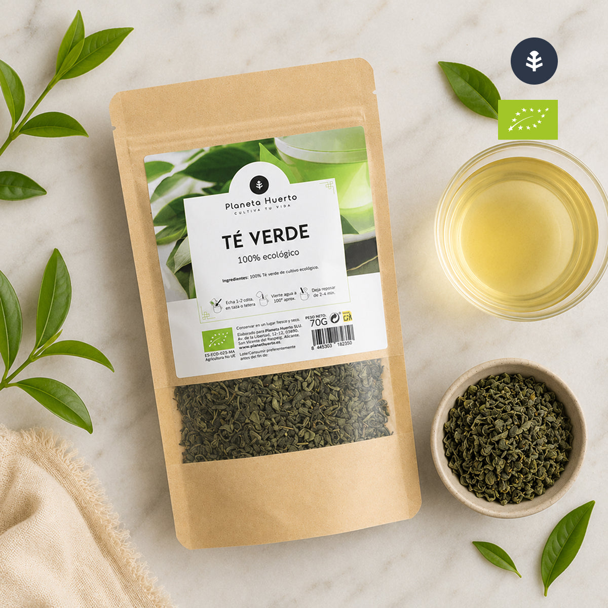 Chá Verde Gunpowder ECO Planeta Huerto 70g