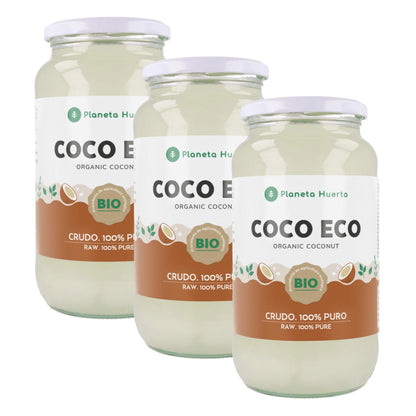 Pack de 3 Óleos de Coco Planeta Huerto ECO 860 ml