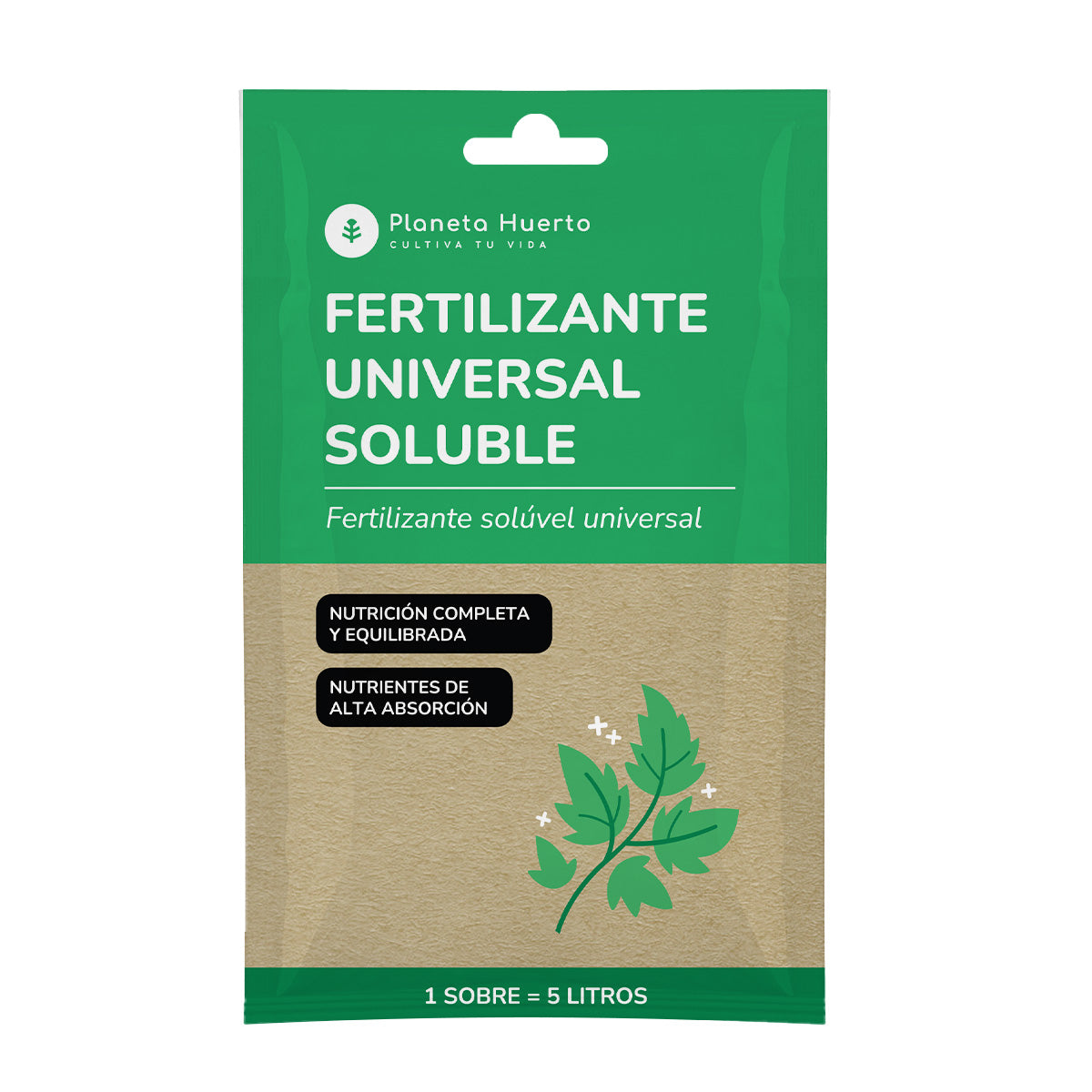 Planeta Huerto pacote de fertilizante solúvel universal de 5 unidades para 25L