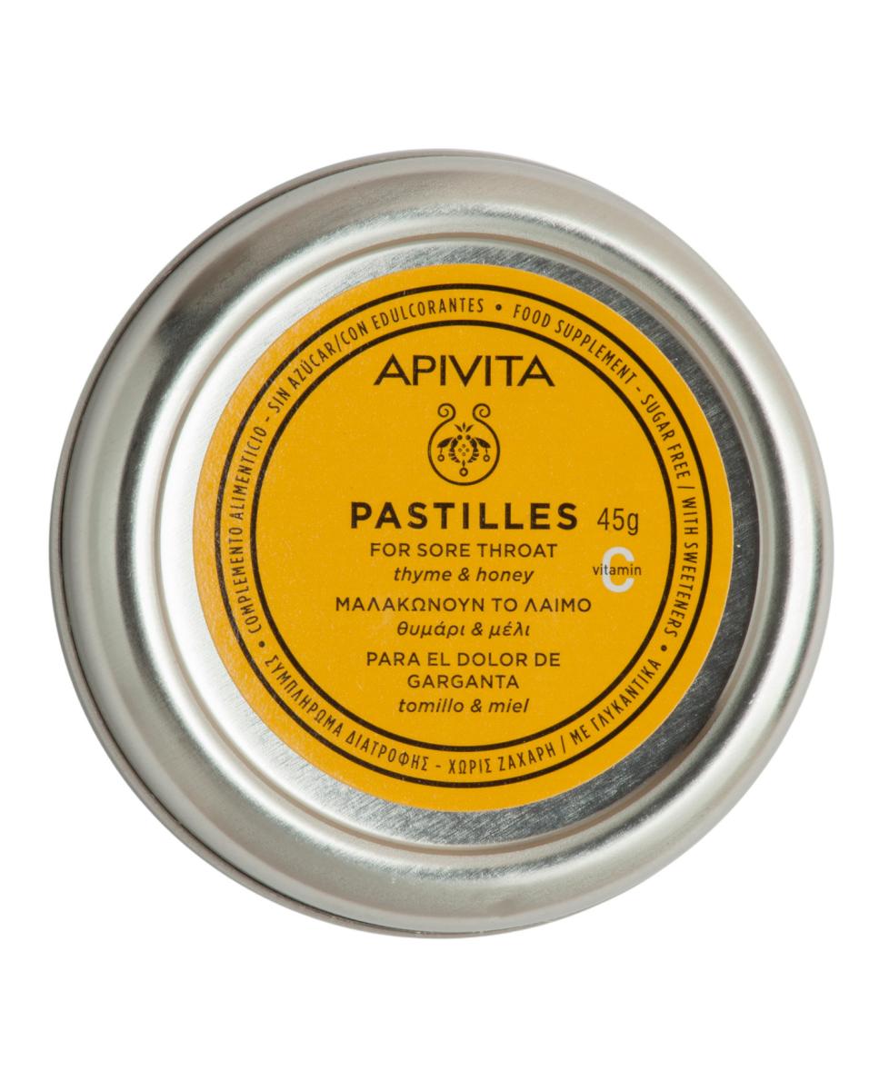 Pastilhas Apivita Mel e Tomilho para Dor de Garganta 45 g